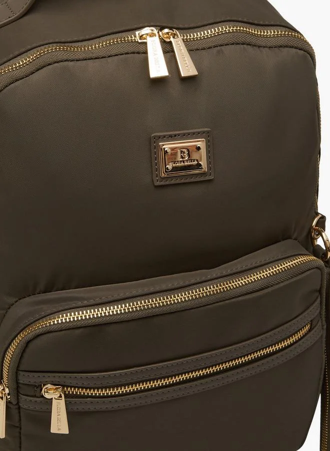 Flora Bella By Shoexpress KHAKI Solid Backpack With Pouch for Women | Best Price UAE